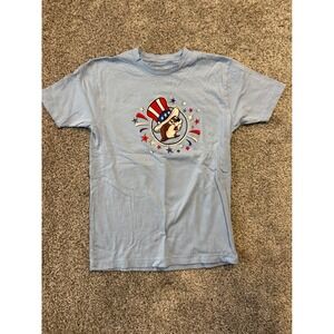 Buc-ees Tshirt Mens Small Blue Sweet Land of‎ Liberty Patriotic Beaver